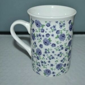 VTG Violet Rose Pattern Flowers CUP Mug